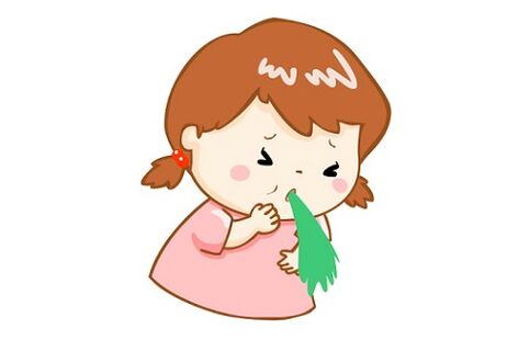 wymioty z pasożytami w ciele